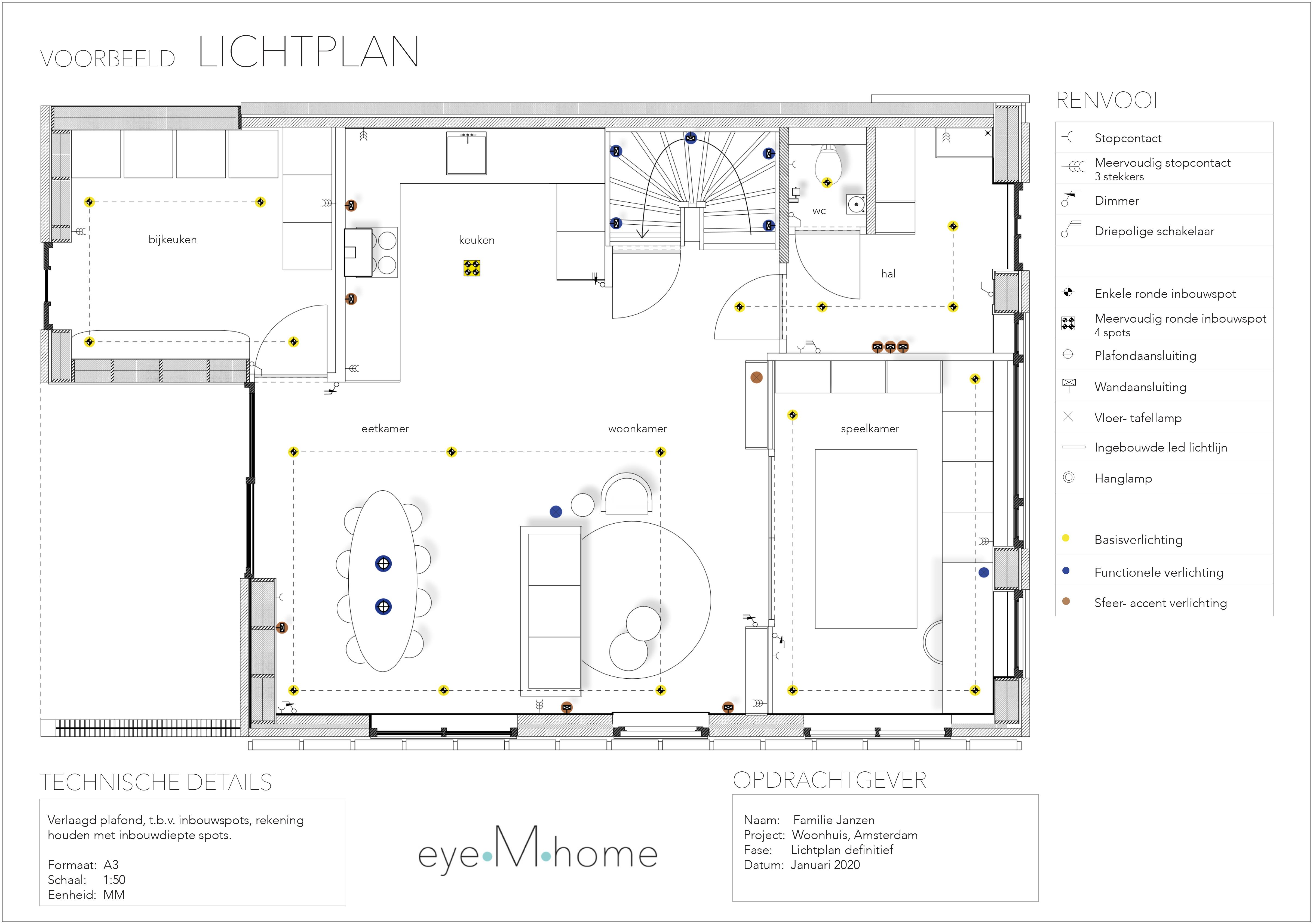 eyeMhome interieuradvies Amsterdam | Lichtadvies - Lichtplan eyeMhome Lichtadvies Amsterdam | foto van Lichtplan voor Lichtadvies