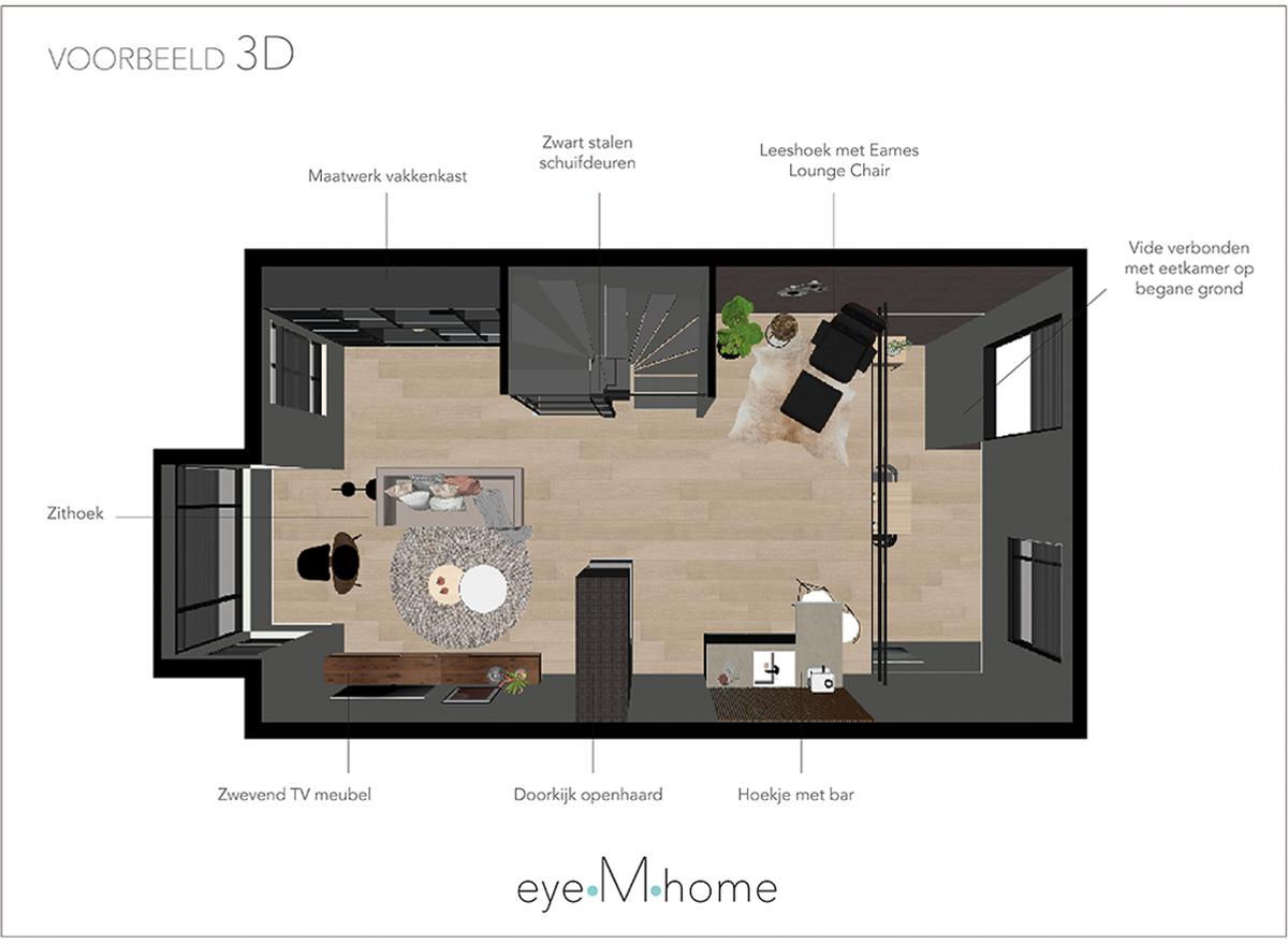 eyeMhome interieuradvies Amsterdam | Voorbeeld 3D eyeMhome Lichtadvies Amsterdam | image van 3D visualisatie